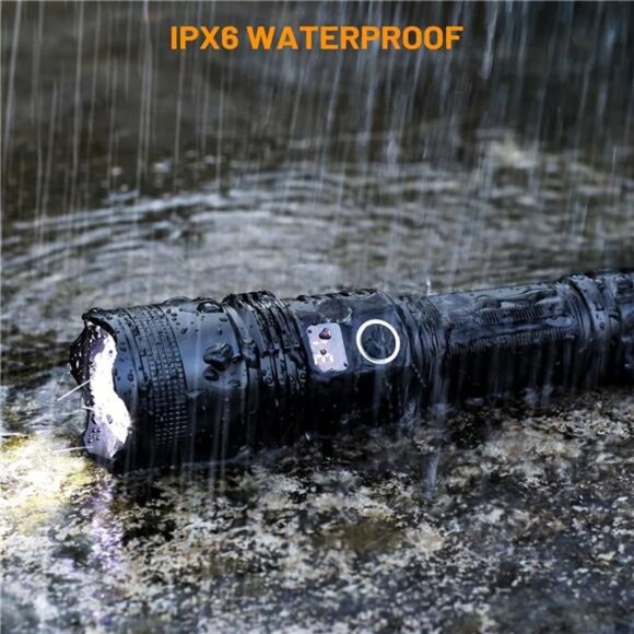 100000 High Lumens Flashlights,Usb Rechargeable Powerful Waterproof Super - Picture 5 of 7